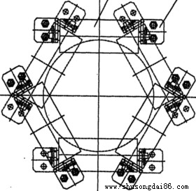 常用圆管输送带机械结构示意图
