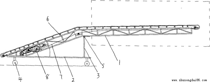 集装箱皮带输送机结构示意图