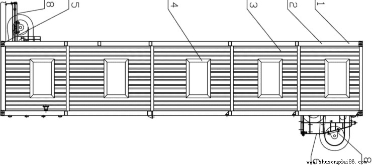 可垂直提升输送机整体结构主视图