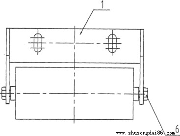 圆管皮带机常用托辊支架连接图